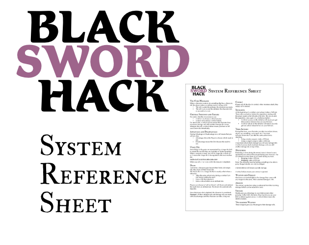 Cover image for Black Sword Hack - System Reference Sheet