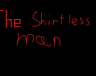 The shirtless man