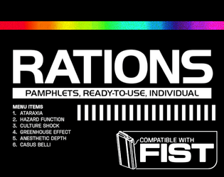 RATIONS Collection   - Six trifold pamphlets for FIST 