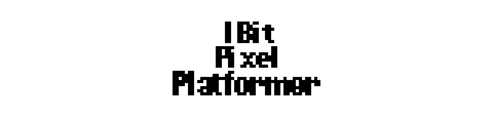Free 1Bit Pixel Platformer - Asset Pack