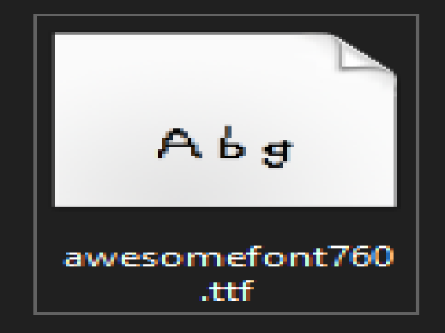 Awesome Font (760)