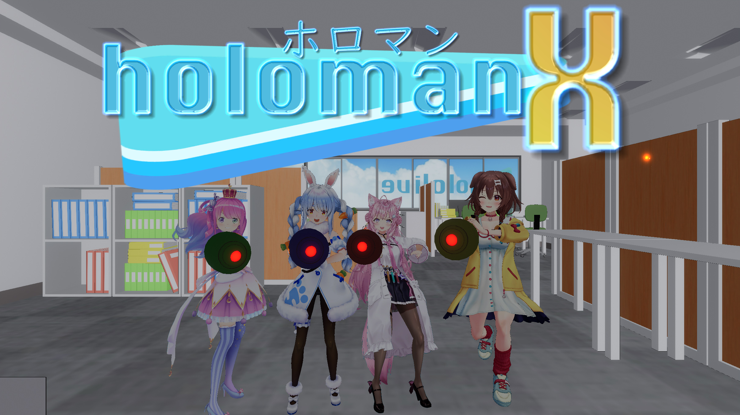 Cover image for HoloMan X : a Mega Man X style hololive fan game (Windows,Android,WebGL))