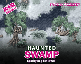 Free Swamp Game Tileset Pixel Art 