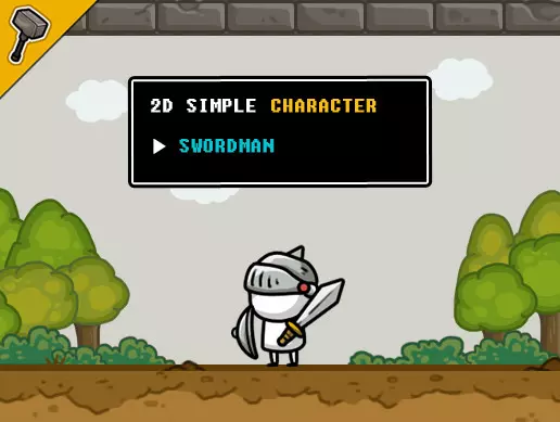 2D Simple Character : Swordman