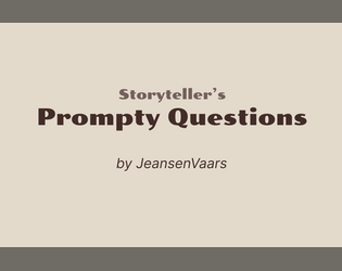 Storyteller's Prompty Questions  