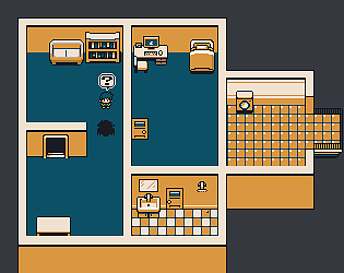 Top-Down Retro Interior  [Pixel Art] by Penzilla