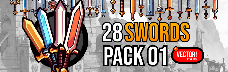 Sword Pack - 28 Swords [VECTORIZED]