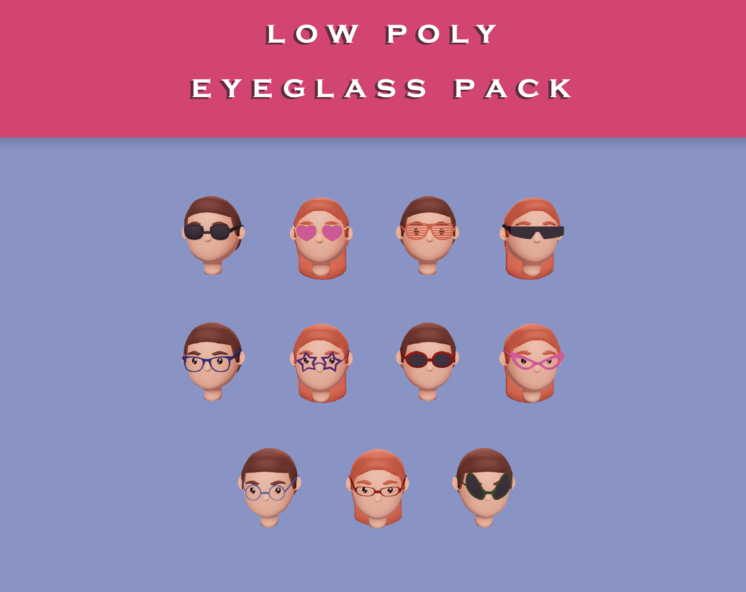 Low Poly - Eyeglass Pack