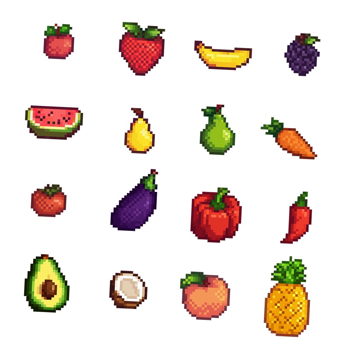 Pixel Fruits Pack