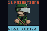 Animated Cartoon Pixel Soldier