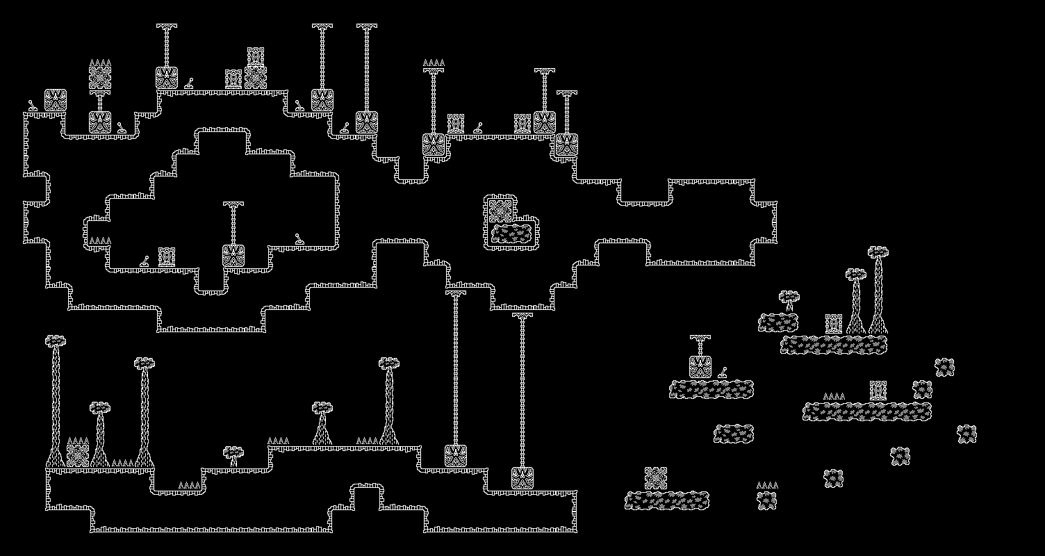 1-bit 2D puzzle game pixel tileset