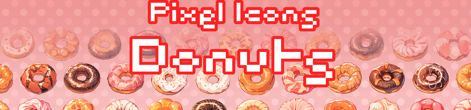 Pixel Icons: Donuts