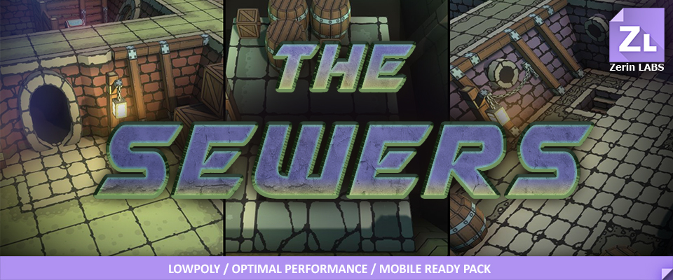 Lowpoly modular dungeon : The Sewers