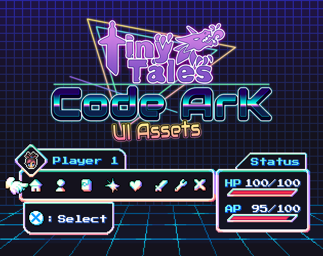 Tiny Tales Pixel 2D Code Ark: UI Assets