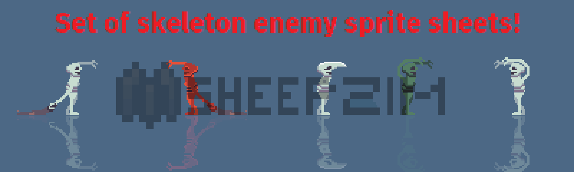 Set of skeleton enemy sprite sheets! With Demo