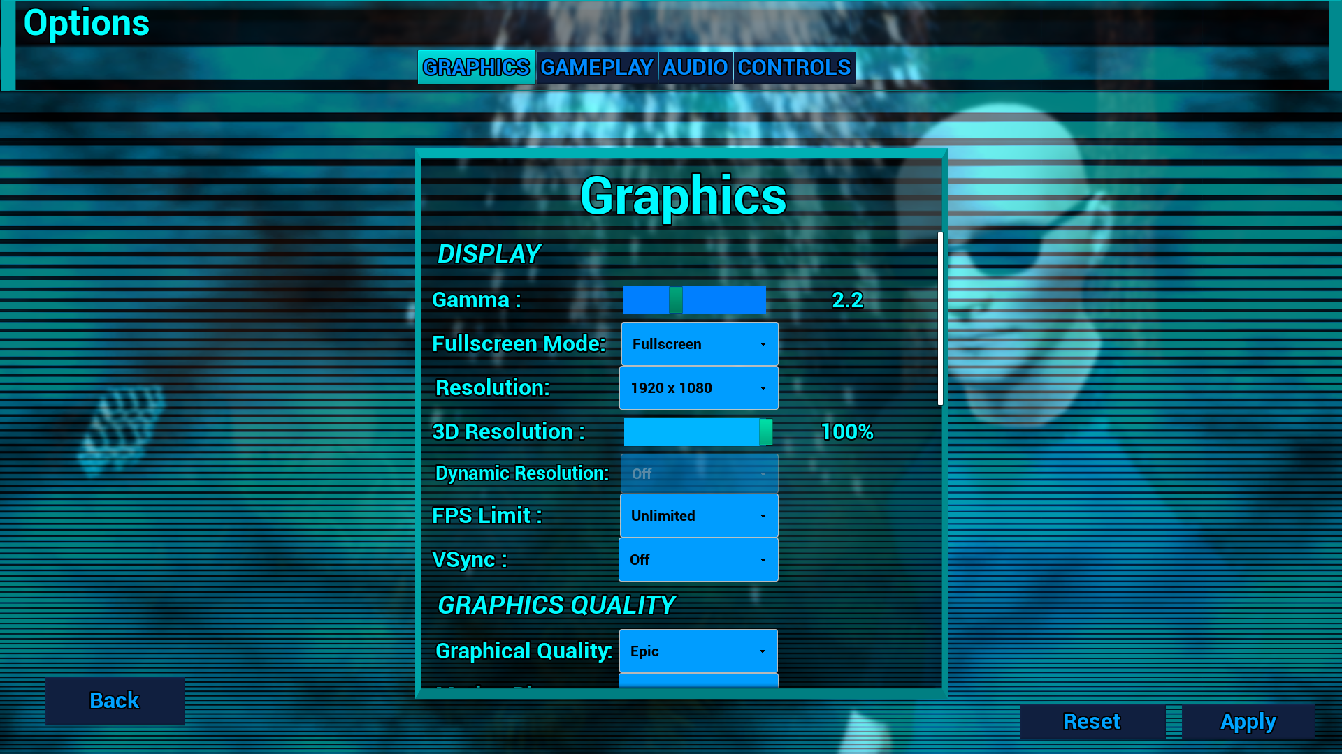 Graphics Option Tab v2.1.0