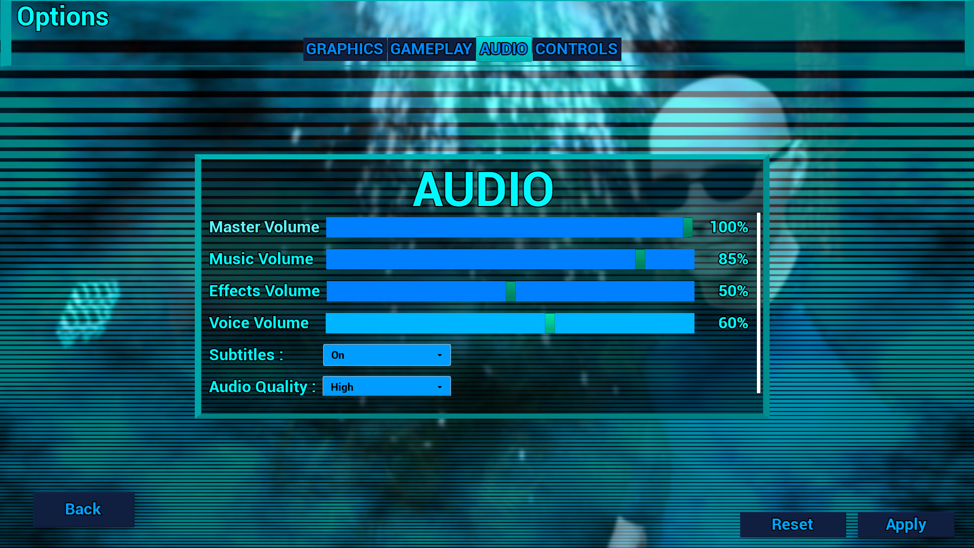 Audio Options Tab v2.1.0