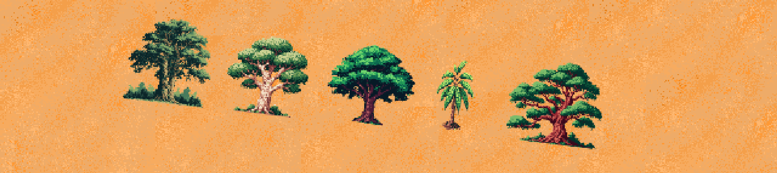 Pixel Art Trees