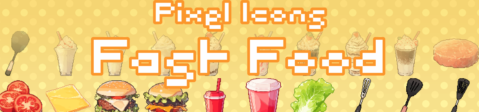 Pixel Icons: Fast Food