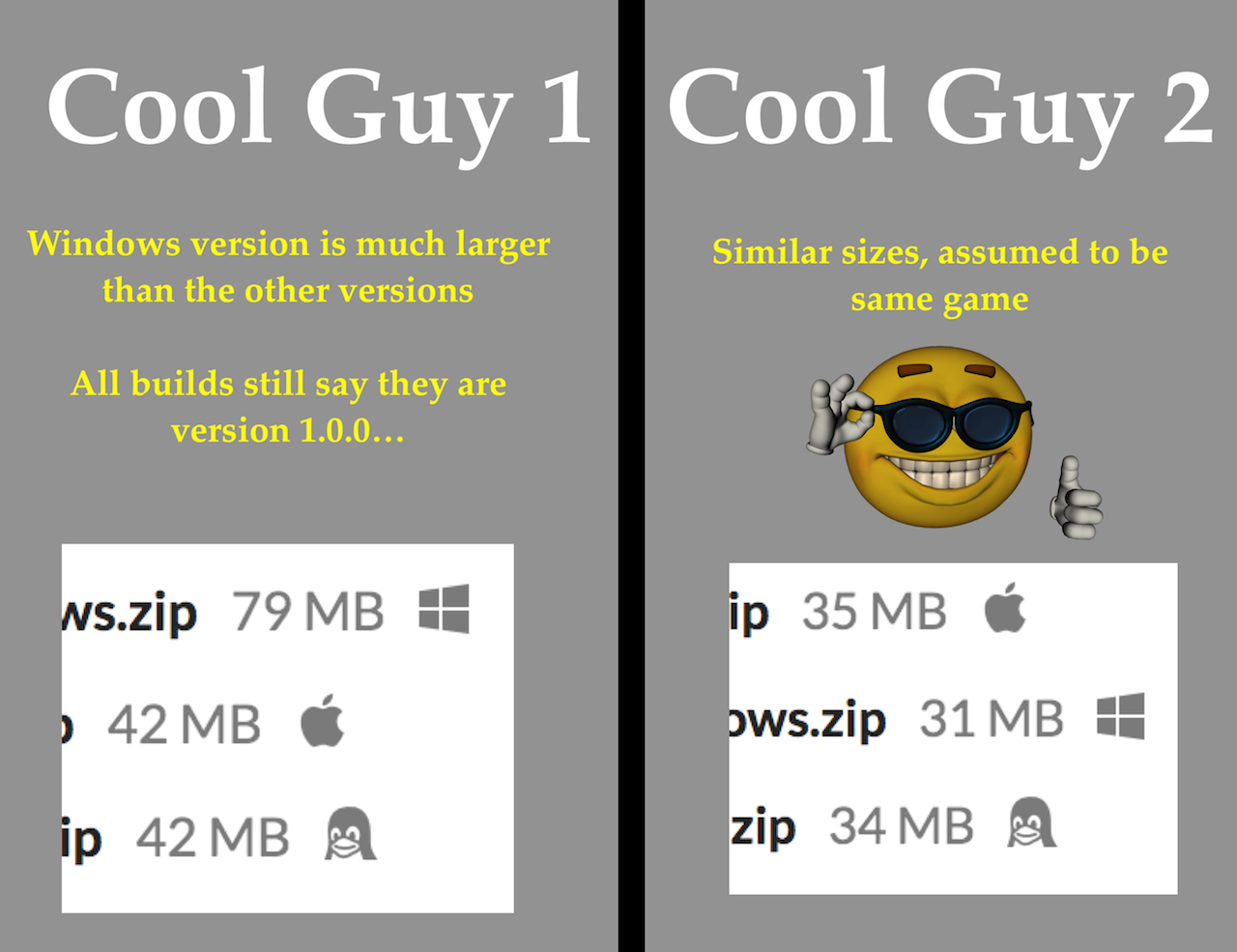 Cool Guy Size Differences