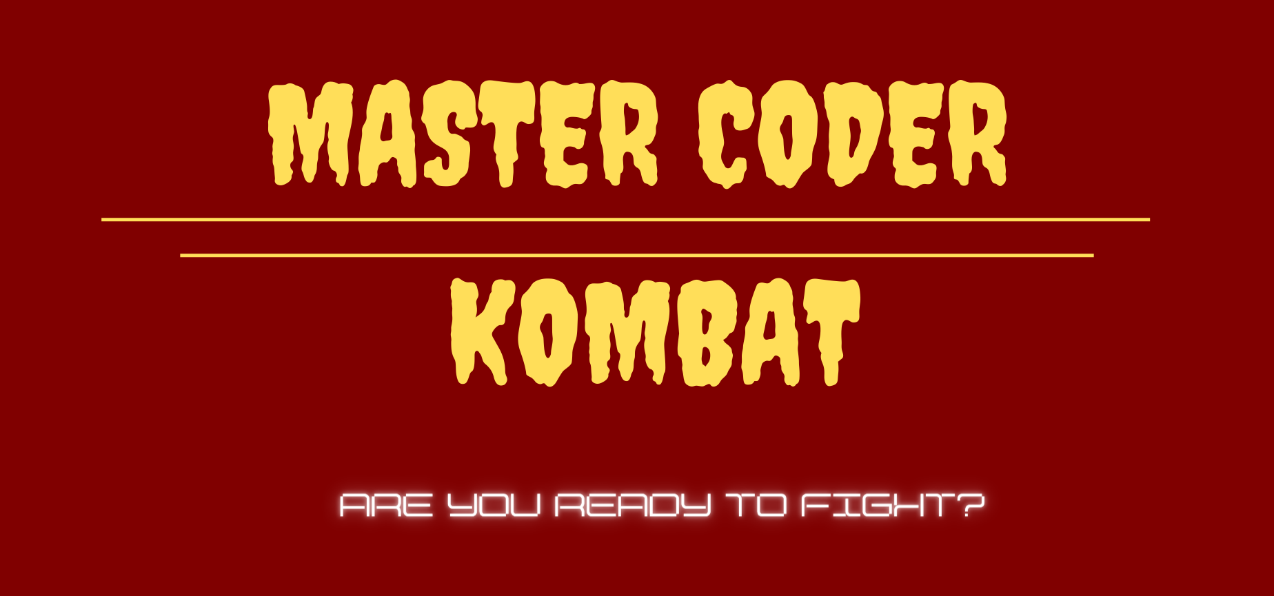 Master Coder Kombat!