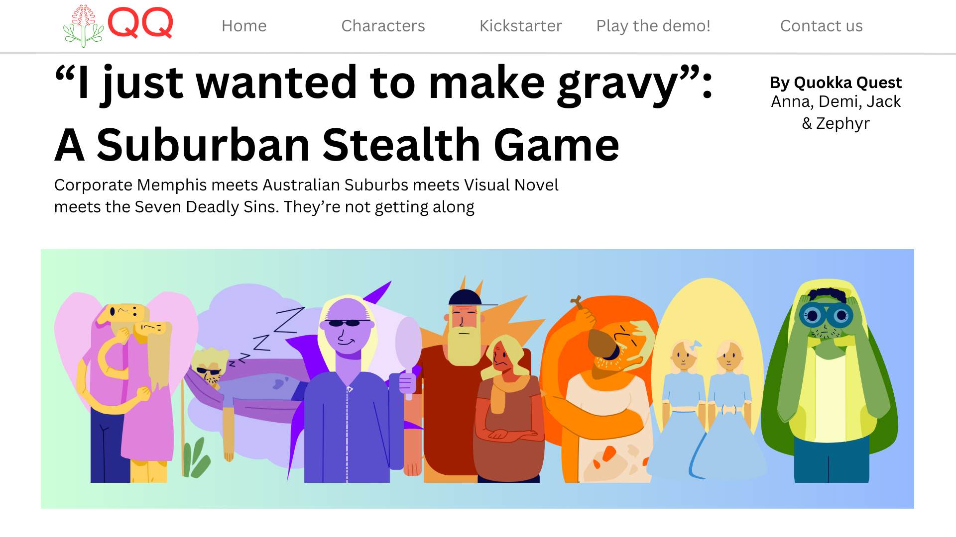 I JUST WANT TO MAKE GRAVY: A suburban stealth game