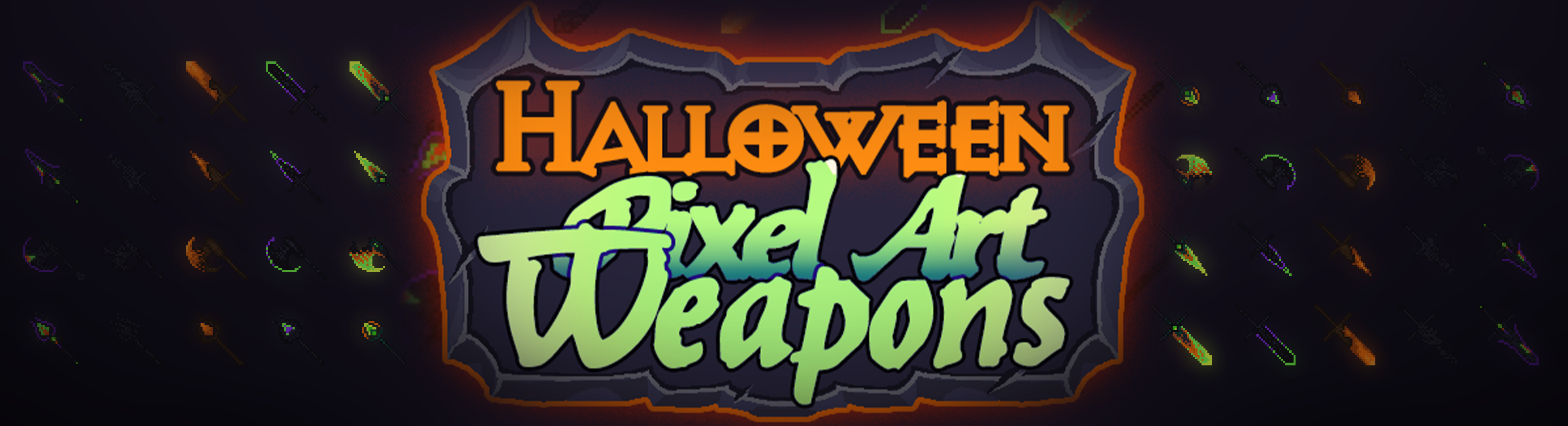 Halloween Pixel Art Weapons