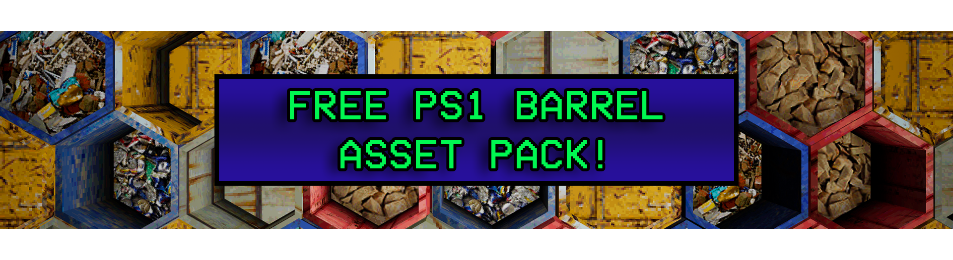 PSX PS1 Free Barrels Low Poly - Asset Pack