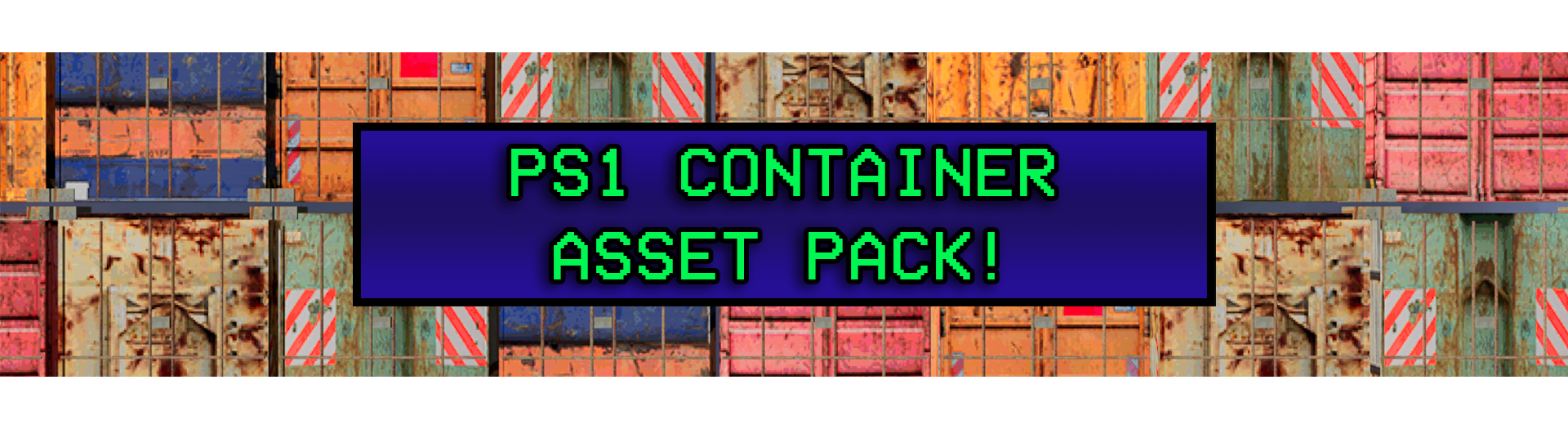 PSX PS1 Containers Low Poly - Asset Pack!