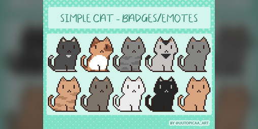 Cover image for SIMPLE CAT (TWITCH BADGES AND EMOTES)
