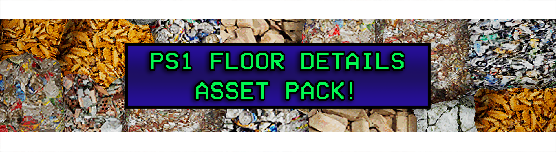 PSX PS1 Floor Details Low Poly - Asset Pack!