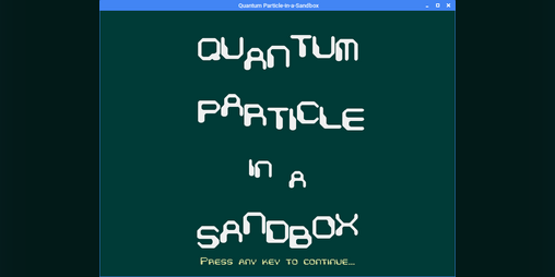Cover image for Quantum Particle-in-a-Sandbox