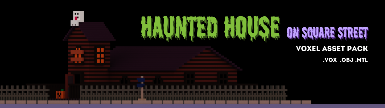 Haunted House on Square Street - Asset Pack