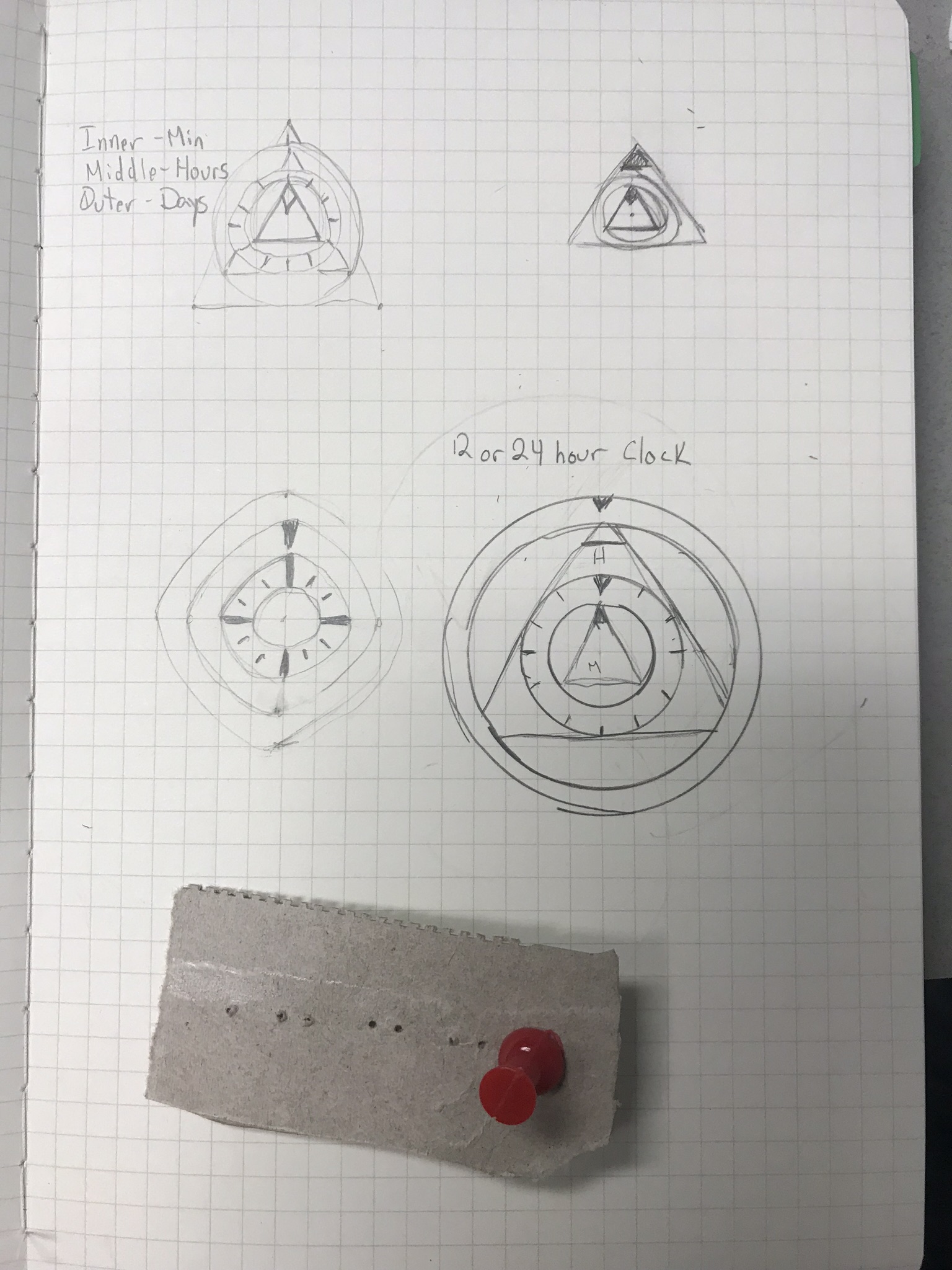 Some sketches of clock ideas
