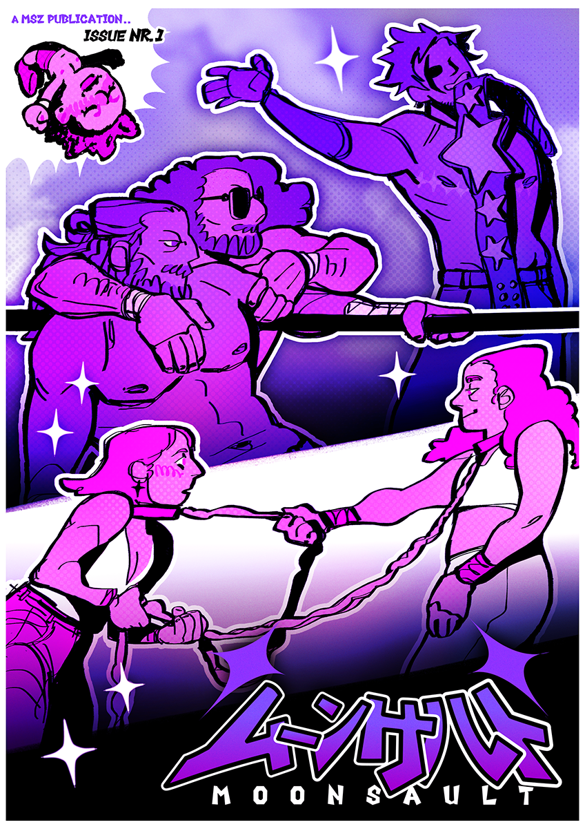 Cover image for MOONSAULT: A Pro Wrestling Art Fanzine [RUN ENDED]