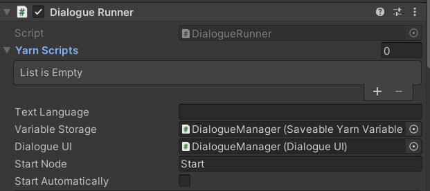 Dialogue Runner Component