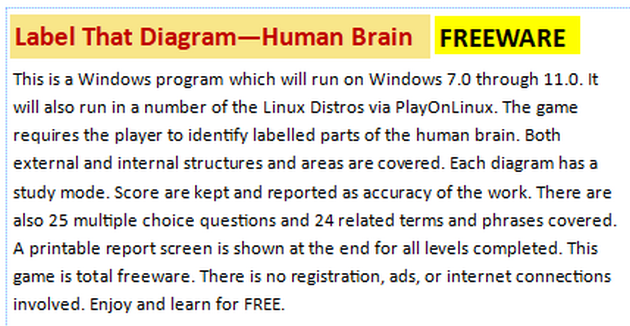 Label That Diagram - Human Brain by rtcgames