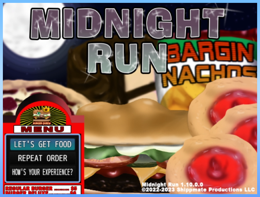 Midnight Run Title Screen from RPG Maker MZ