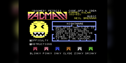 Cover image for Doomed PETSCII Pacman C64