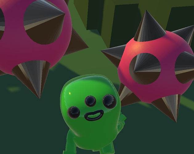 Jellyman Chased By Pink Balls