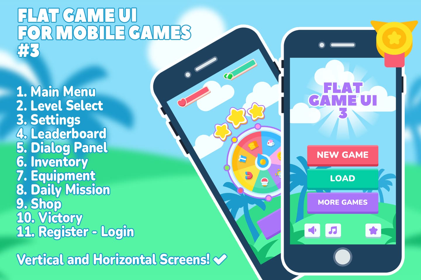 Leaderboard mobile game user interface gui assets Vector Image