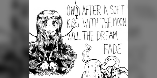 Cover image for only after a soft kiss with the moon will the dream fade