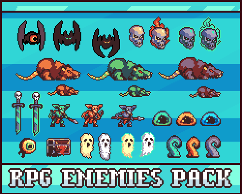 Pixel-art RPG Enemies Pack
