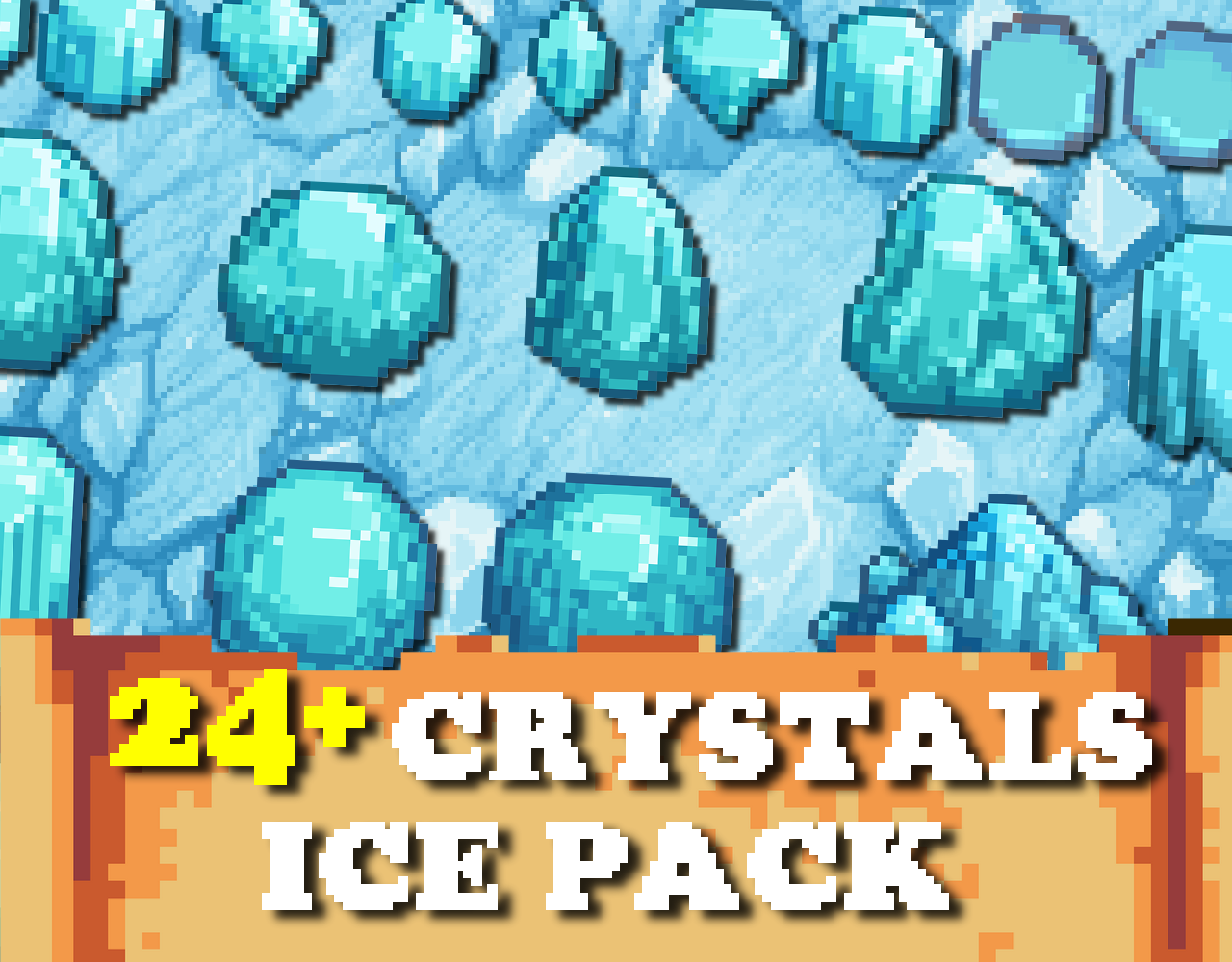 24-crystals-pack-ice-top-down-assets-pixelart-pixel-art-ice-pack