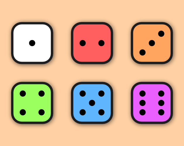 Small 2D Dice Pack by DarknesGamesStudio