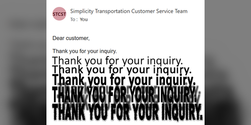 Cover image for Thank You For Your Inquiry