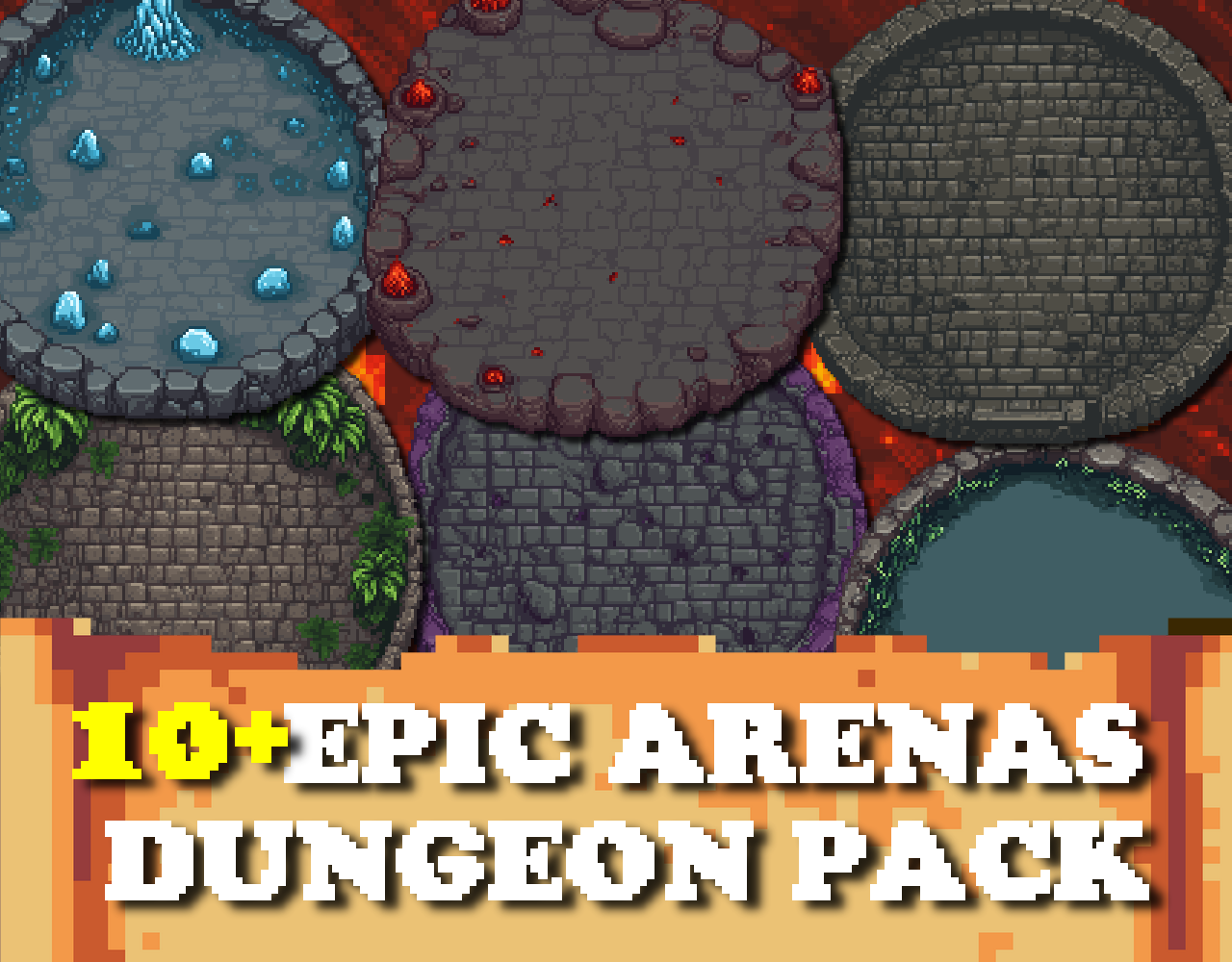 10 Dungeon Arena Asset - Pixelart / Pixel Art sprite Top down ...