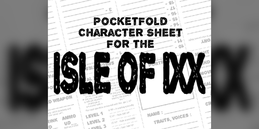 Cover image for Pocketfold Character Sheet for the Isle of Ixx
