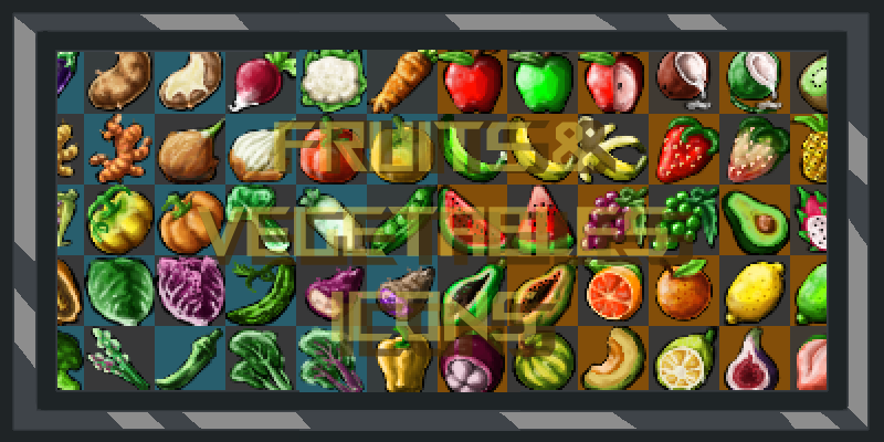 VEGETABLES & FRUITS ICONS