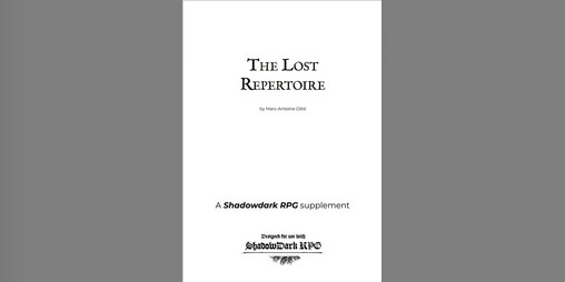 Cover image for The Lost Repertoire - A Shadowdark RPG supplement
